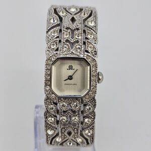 Jennifer Lopez Women Watch 20MM Crystal Accent Gray Dial Bracelet 6" New Battery